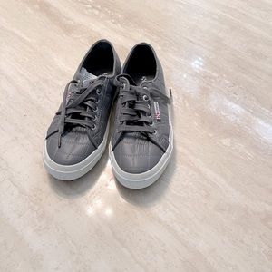 Superga lace up shoes.  NEW